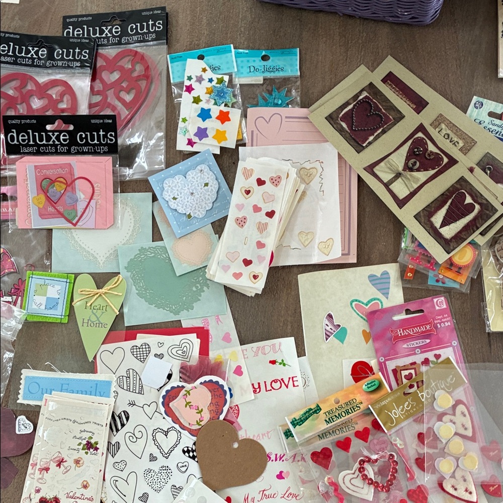 Assorted Heart and Star Craft Stickers scrapbooking